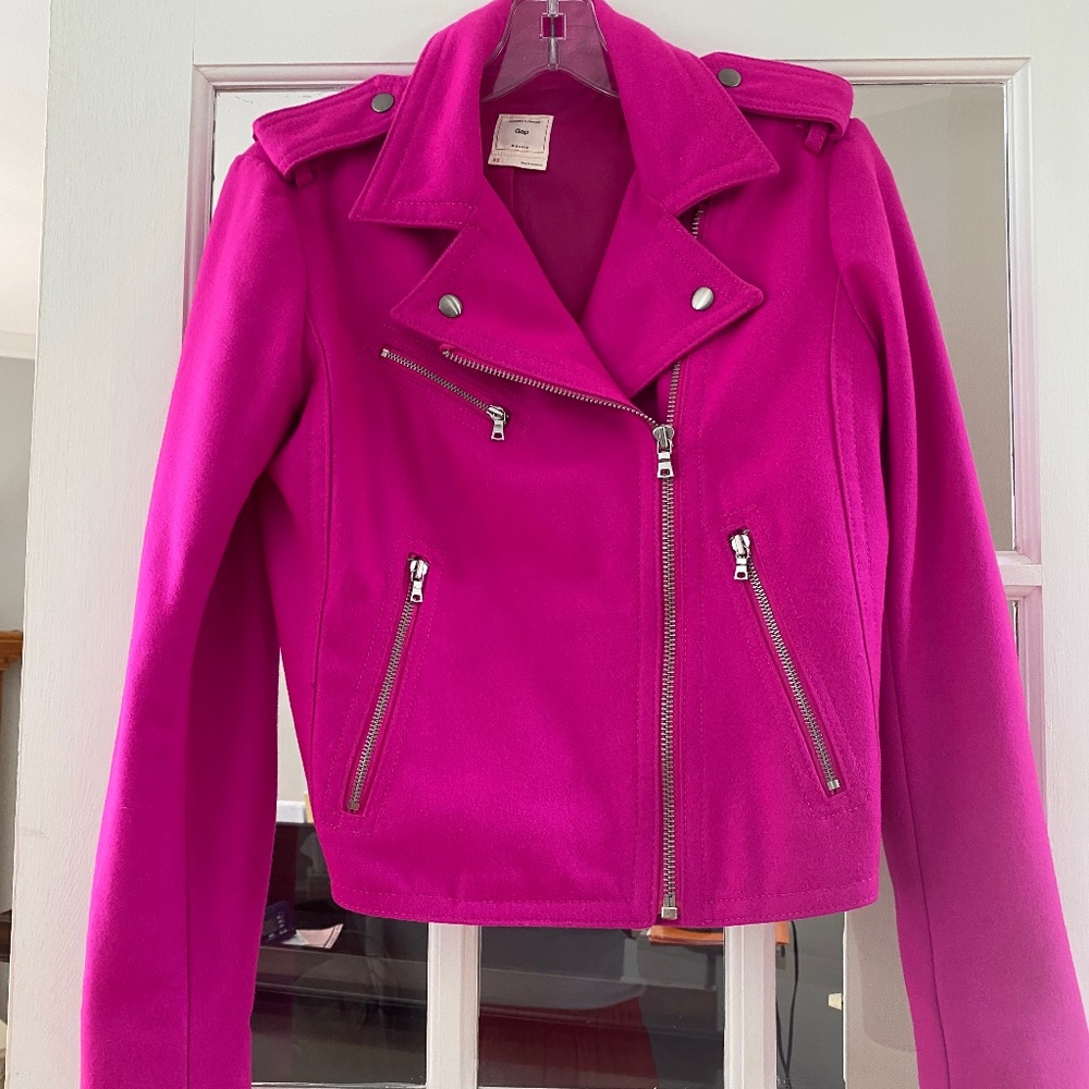 Gap Fuchsia Moto Jacket